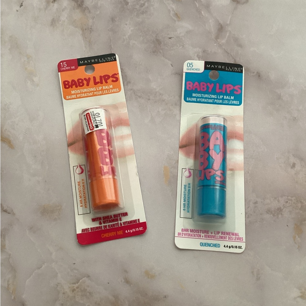 NWT (2) maybelline baby lips cherry me and hydrate - Picture 2 of 4